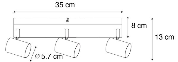 Inteligentny Reflektor Sufitowy Brązowy 3-punktowy Regulowany Z Wifi GU10 50mm - Jeana