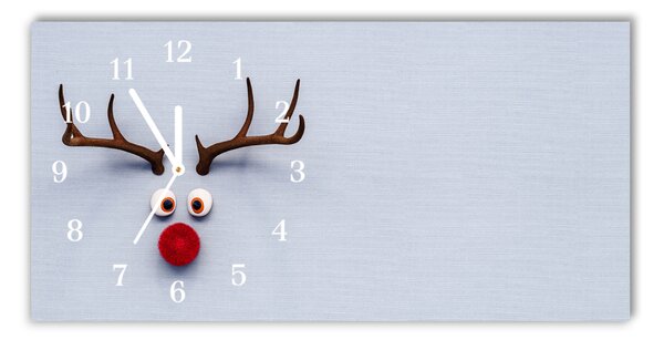 Zegar ścienny Poziomy Renifer Rudolf Świeta