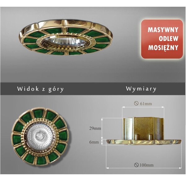 Oczko wpuszczane mosiężne 102Z