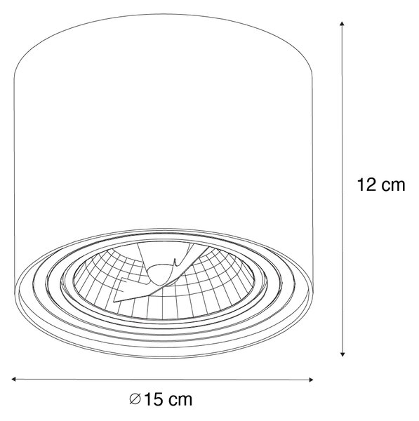 Inteligentny reflektor sufitowy biały, obrotowy i uchylny z Wi-Fi GU10 111 mm – Rondoo Up