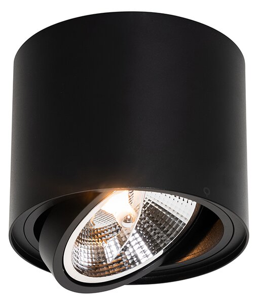 Inteligentny reflektor sufitowy czarny regulowany z Wifi GU10 111mm - Rondoo Up