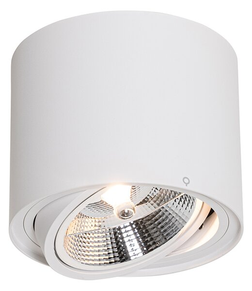Inteligentny reflektor sufitowy biały, obrotowy i uchylny z Wi-Fi GU10 111 mm – Rondoo Up