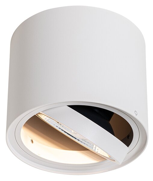 Inteligentny reflektor sufitowy biały, obrotowy i uchylny z Wi-Fi GU10 111 mm – Rondoo Up