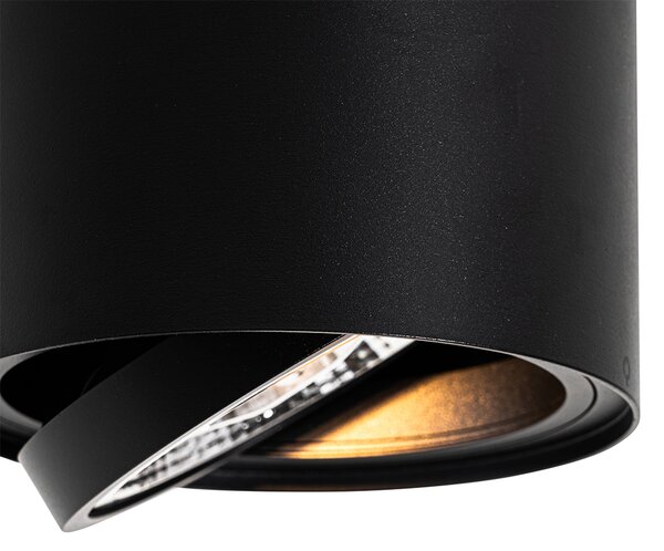 Inteligentny reflektor sufitowy czarny regulowany z Wifi GU10 111mm - Rondoo Up