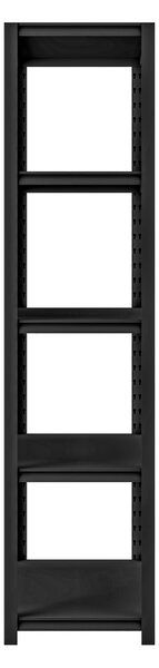 Regał metalowy do garażu SAM, 900 x 1830 x 450 mm, All Black: czarny