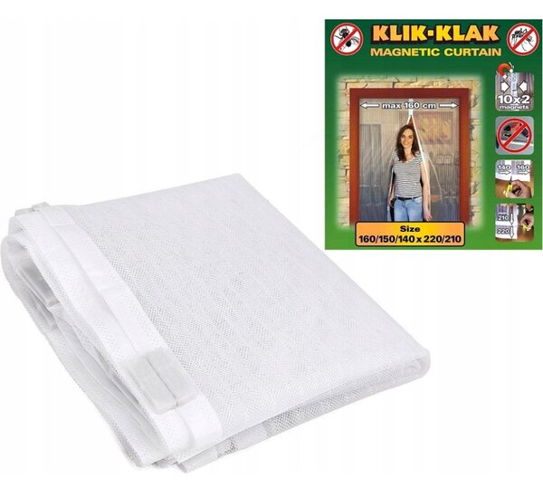 MOSKITIERA Na DRZWI BALKONOWE 140/150/160x210/220 Okno MAGNETYCZNA Drzwiowa