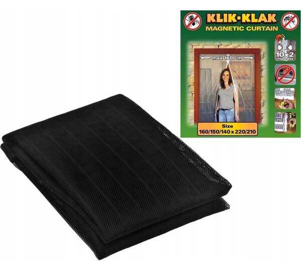 MOSKITIERA Na DRZWI BALKONOWE 140/150/160x210/220 Okno MAGNETYCZNA Drzwiowa