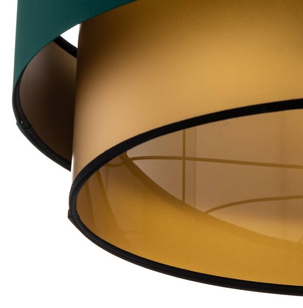 Lampa wisząca Dorina Maco Design, możliwość ściemniania, zielony, salon / jadalnia, tworzywo sztuczne, nowoczesny