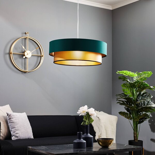 Lampa wisząca Dorina Maco Design, możliwość ściemniania, zielony, salon / jadalnia, tworzywo sztuczne, nowoczesny