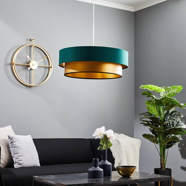 Lampa wisząca Dorina Maco Design, możliwość ściemniania, zielony, salon / jadalnia, tworzywo sztuczne, nowoczesny