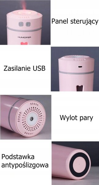 DYFUZOR NAWILŻACZ POWIETRZA ULTRADŹWIĘKOWY LAMPKA