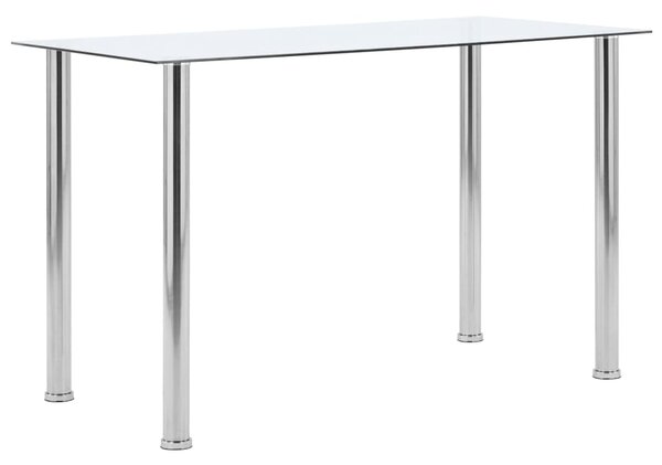 Stół jadalniany, przezroczysty, 120x60x75 cm, szkło hartowane