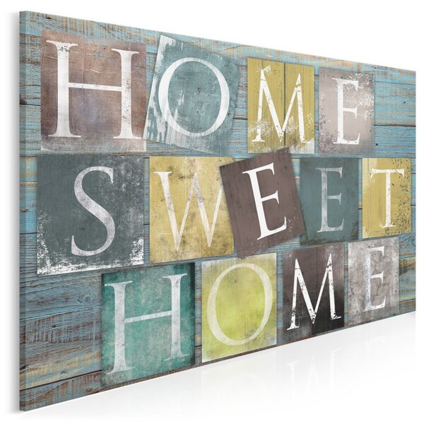 Home sweet home - nowoczesny obraz na płótnie - 120x80 cm