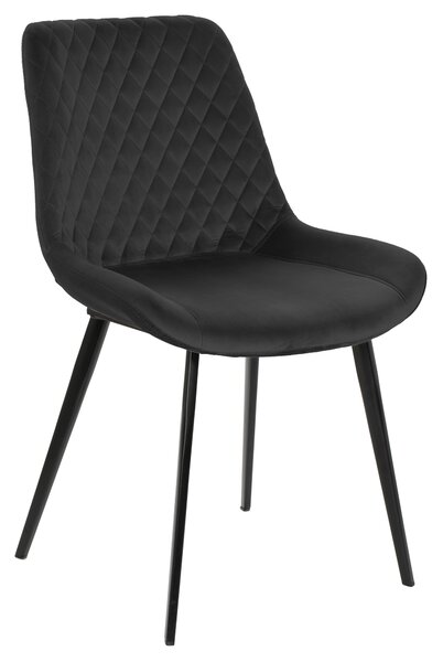 Krzesło tapicerowane NORA velvet czarny