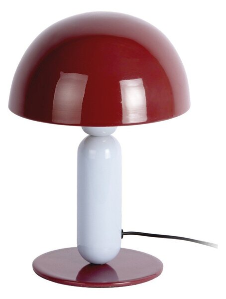 Bordowa/jasnoniebieska metalowa lampa stołowa (wysokość 30 cm) Firenze round – Leitmotiv