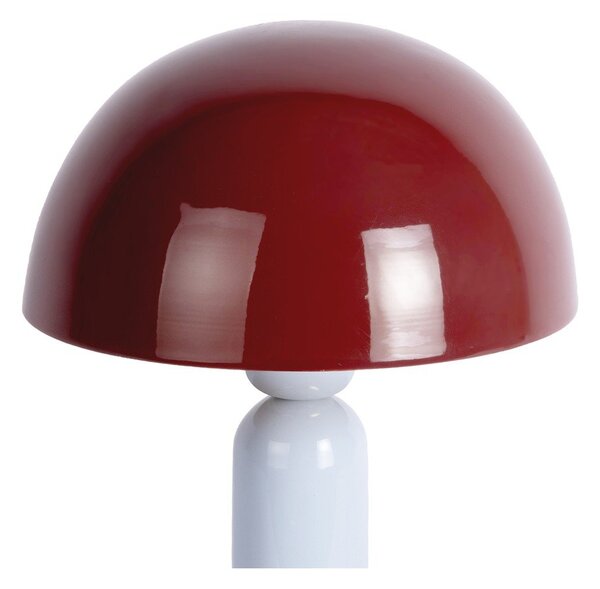 Bordowa/jasnoniebieska metalowa lampa stołowa (wysokość 30 cm) Firenze round – Leitmotiv