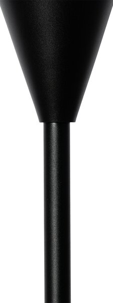 Nowoczesna lampa stołowa czarna z opalowym szkłem - Drop