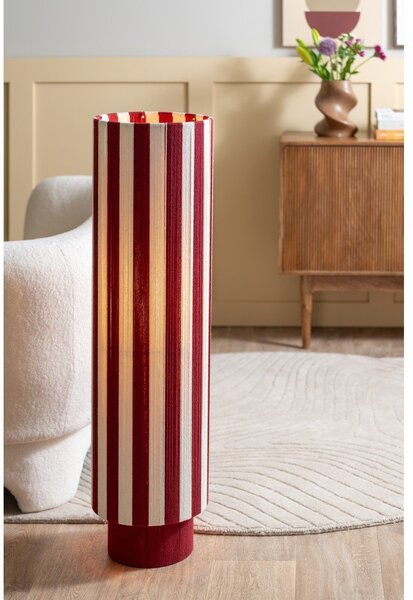 Czerwona/biała lampa stojąca z liny (wysokość 106 cm) Vienna Stripes – Leitmotiv