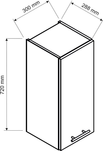 Górna szafka kuchenna 30 cm beż piaskowy C1-K76
