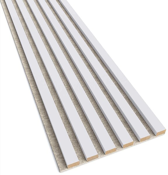 Akustyczne panele lamelowe 2 szt. biały mat E7-C67