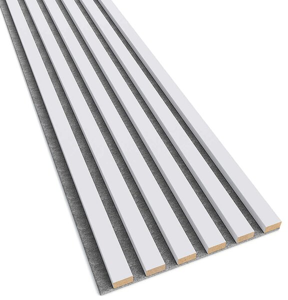 Akustyczne panele lamelowe 2 szt. biały mat E7-C67