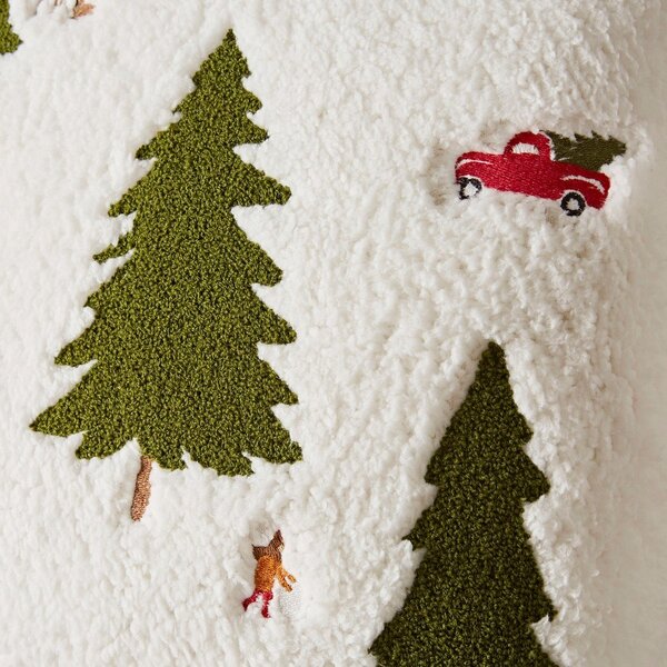 Poduszka dekoracyjna ze świątecznym motywem z materiału bouclé 45x45 cm Christmas Tree – Catherine Lansfield