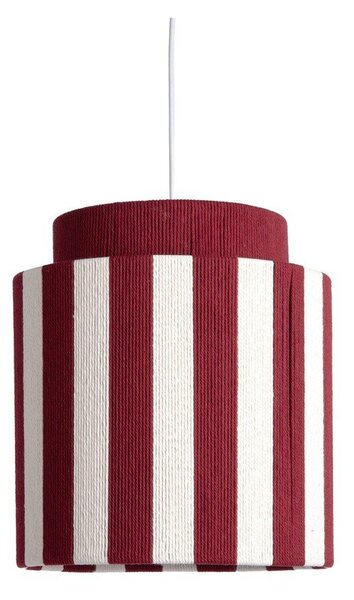 Czerwona/biała lampa wisząca z liny ø 30 cm Vienna Stripes – Leitmotiv