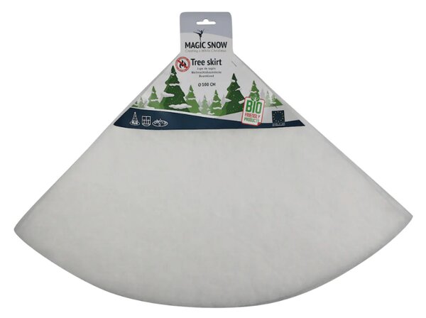 Pokrowiec na stojak choinki WHITE WINTER 100 cm, biały