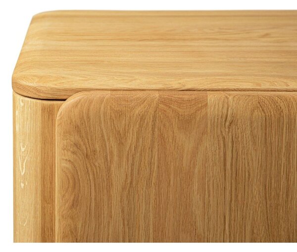 Komoda z litego drewna dębowego w naturalnym kolorze 160x76x45 cm Charlotte – Micadoni