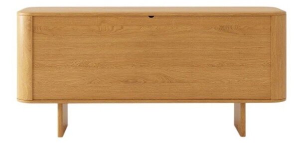 Komoda z litego drewna dębowego w naturalnym kolorze 160x76x45 cm Charlotte – Micadoni