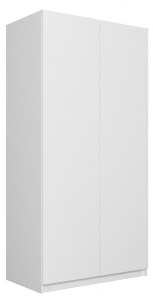 Biała szafa z drążkiem i półkami 90x180 cm