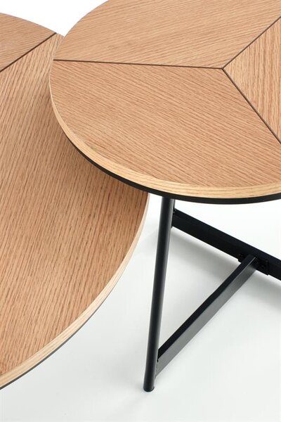 Okrągła ława kawowa do salonu loft ⌀80 cm | Umeblowana.com