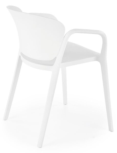 Białe krzesło plastikowe K491