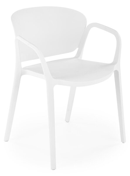 Białe krzesło plastikowe K491
