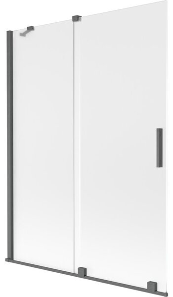 Mexen Velar parawan nawannowy 2-skrzydłowy rozsuwany 130 x 150 cm, szron, gun gray szczotkowany - 896-130-000-31-66