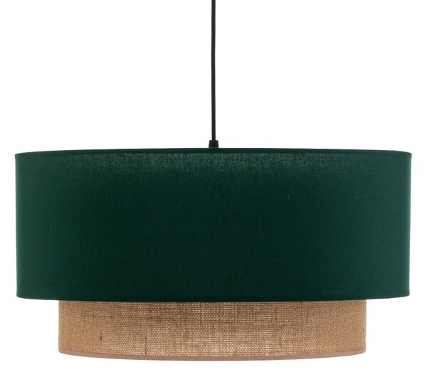 Lampa wisząca Boho Duolla, możliwość ściemniania, zielony, sypialnia, metal
