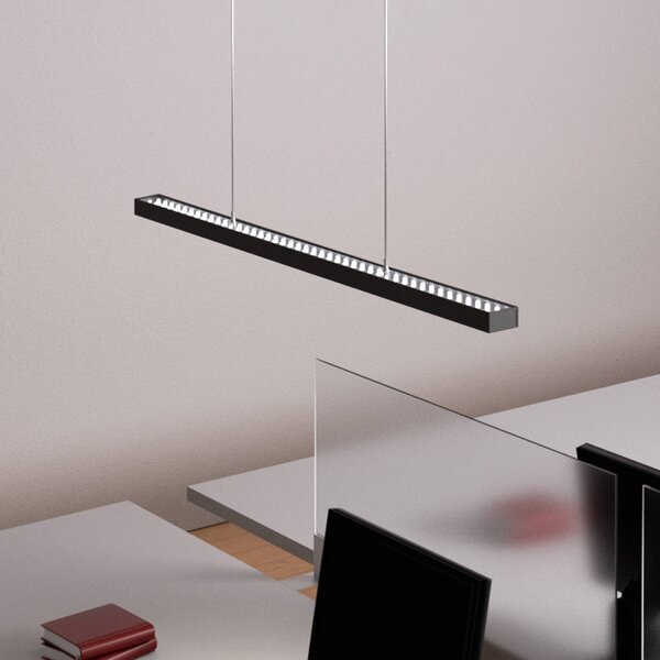 Arcchio lampa wisząca biurowa LED Jolinda, czarna, 118cm, góra/dół Jolinda, czarny, biuro, aluminium, nowoczesny