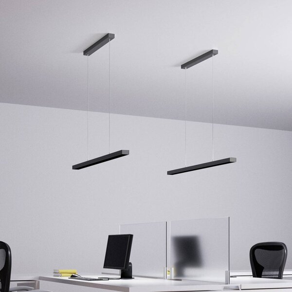 Arcchio lampa wisząca biurowa LED Jolinda, czarna, 118cm, góra/dół Jolinda, czarny, biuro, aluminium, nowoczesny