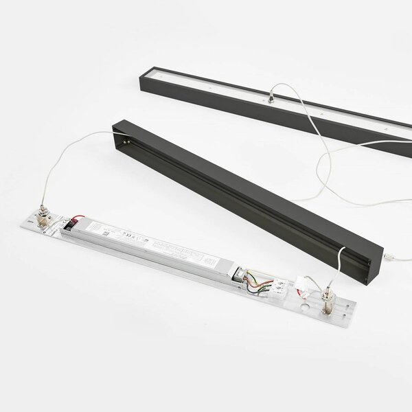 Arcchio lampa wisząca biurowa LED Jolinda, czarna, 118cm, góra/dół Jolinda, czarny, biuro, aluminium, nowoczesny