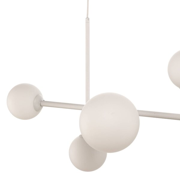 Lampa wisząca Dione ALDEX, możliwość ściemniania, biały / opal, salon / jadalnia, szkło, nowoczesny