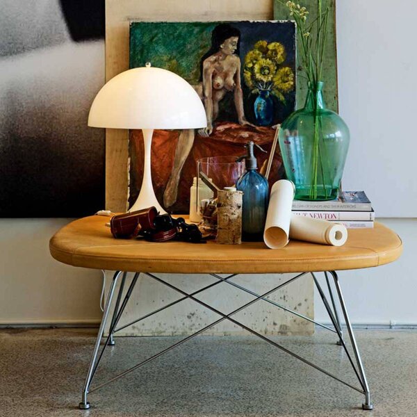 Louis Poulsen Lampa stołowa Panthella, biały / opal, salon / jadalnia, tworzywo sztuczne, design