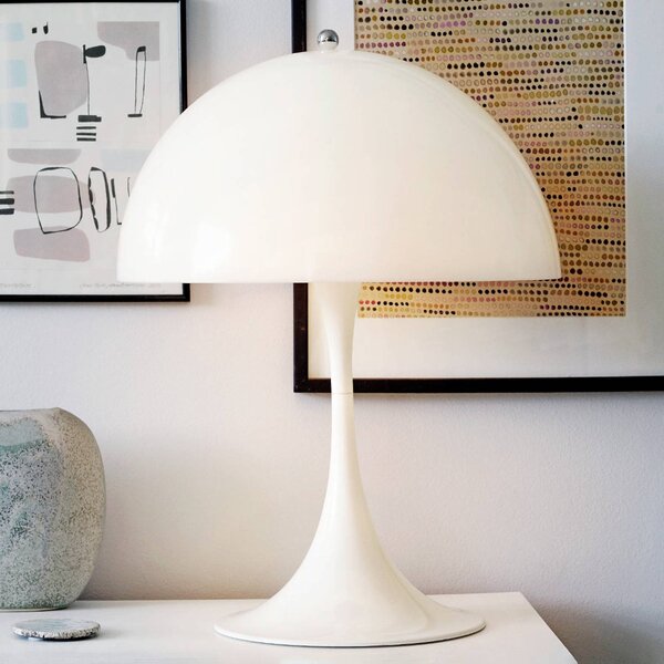 Louis Poulsen Lampa stołowa Panthella, biały / opal, salon / jadalnia, tworzywo sztuczne, design