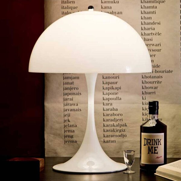 Louis Poulsen Lampa stołowa Panthella, biały / opal, salon / jadalnia, tworzywo sztuczne, design