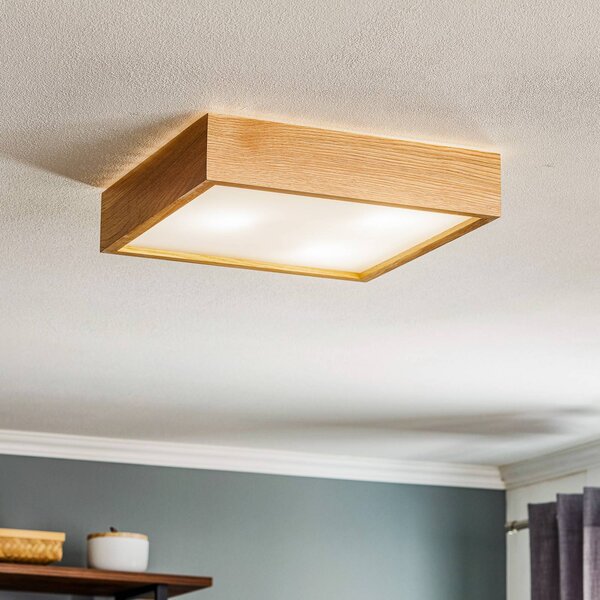 Lampa sufitowa Quatro DR TEMAR LIGHTING, możliwość ściemniania, jasne drewno, salon / jadalnia, drewno, nowoczesny