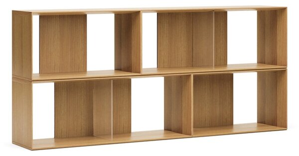 Modułowy system półek w dekorze dębu 4 szt. 168x76 cm Litto – Kave Home