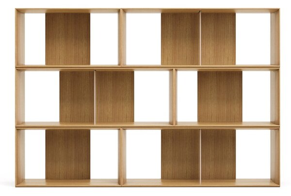 Modułowy system półek w dekorze dębu 6 szt. 168x114 cm Litto – Kave Home