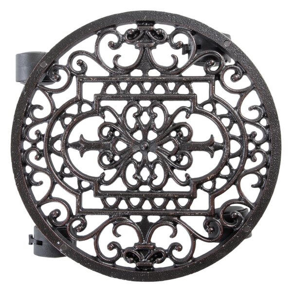 Metalowy kwietnik na kółkach ø 29 cm Ornament – Esschert Design