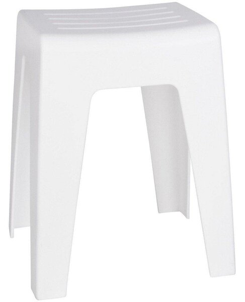 Taboret toaletowy z wyprofilowanym siedziskiem, plastikowy stołek łazienkowy - WENKO