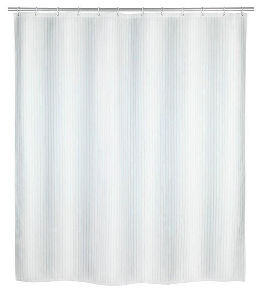 Zasłona prysznicowa z poliestru, wodoodporna kurtyna PALAIS + 12 pierścieni mocujących - 200 x 180 cm, WENKO