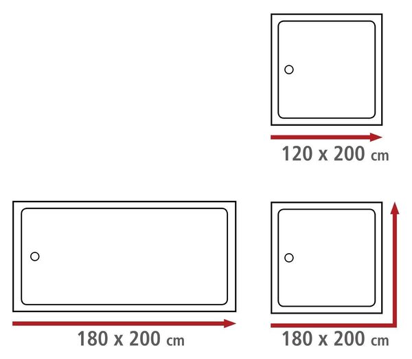 Zasłona prysznicowa UNI, 120 x 200 cm, WENKO